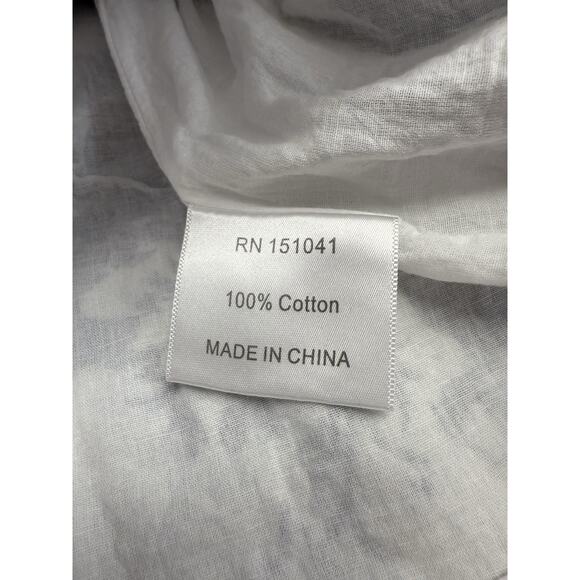 O.P.T Blue Floral Ruffle Mini Dress Cotton Lined Deep V Bow Detail Size XS - Picture 10 of 10